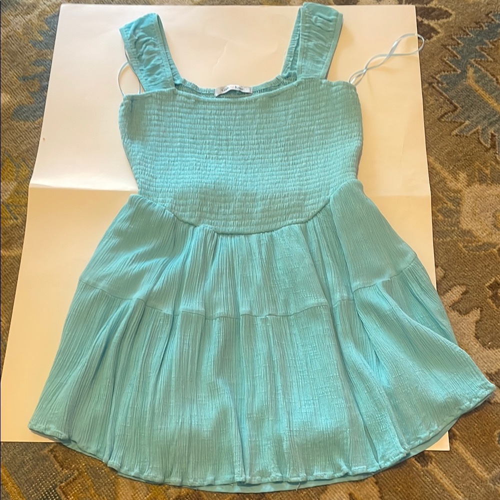 Gab Kate Textured Blue Sleeveless Top
